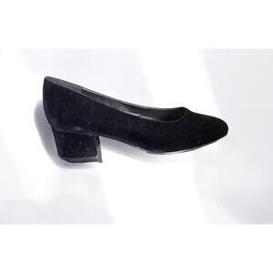 Vintage Unlisted Black Heels Velvet Mary Jane Shoes Chunky 90s Y2K Size 10